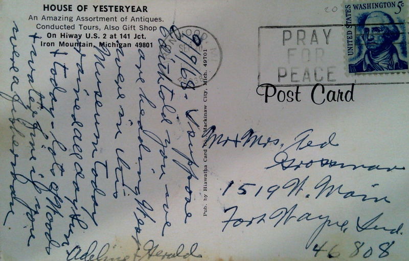 House of Yesteryear - Postcard